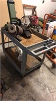 Rolling cart, with Rock Island vise and machines