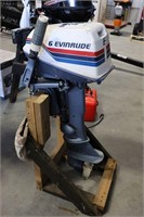 EVINRUDE 6HP OUTBOARD MOTOR & STAND
