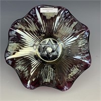 Imperial Purple Star of David Ruffled Bowl