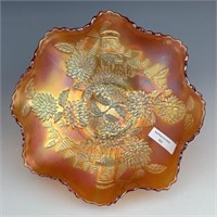 Fenton Marigold Chrysanthemum Ruffled Bowl