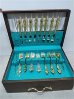 new gold plated flatware - 50 pcs in box