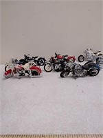 Group of Harley-Davidson motorcycles decor