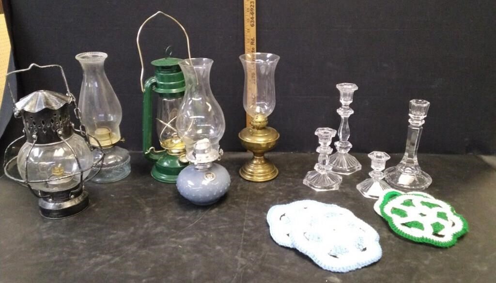 OIL LAMPS, DECOR LANTERNS, CANDLE STICKS