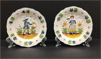 Pair of Portugese Willfred Pottery Plates