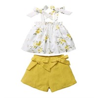 3T-4T  Sz 3T  Baby Toddler Girls Summer 2PCS Flora