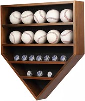 Solid Wood Baseball and Ring Display Case - 10