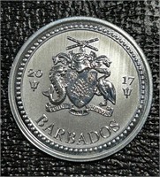 2017 Barbados $1 Trident Silver Proof