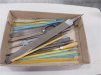 assortment of files and saw blades