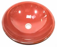 Heavy Red Glass Sink Bowl With Hardware