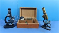 Scientific Microscope w/Slides