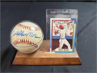 Willie McGee Autographed Baseball w/ Card