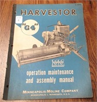 Antique "G4" Harvestor Maintenence Manual