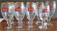 (9) Stella Artois Beer Glasses