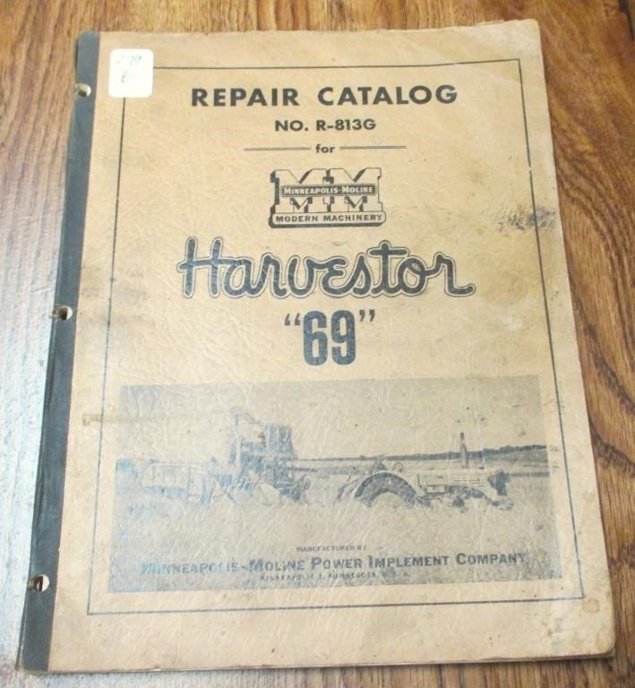 Antique "69" Harvestor Repair Catalog