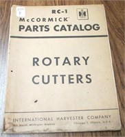 Antique McCormick RC1 Rotary Cutters Parts Catalog