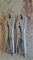 Two pair of Vise Grip locking pliers, I modified