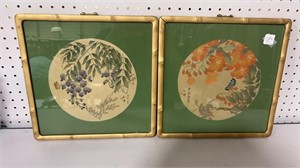 Pair of Framed Oriental Silks