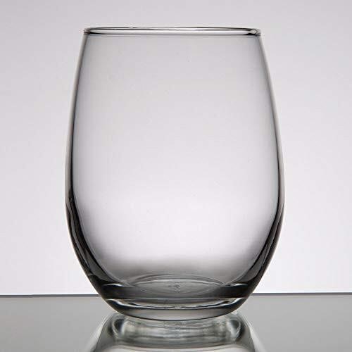 Set of 6 Stemless 9 oz White Wine Glass, Libbey 20