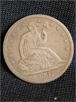 1867-S SITTING LIBERTY HALF DOLLAR