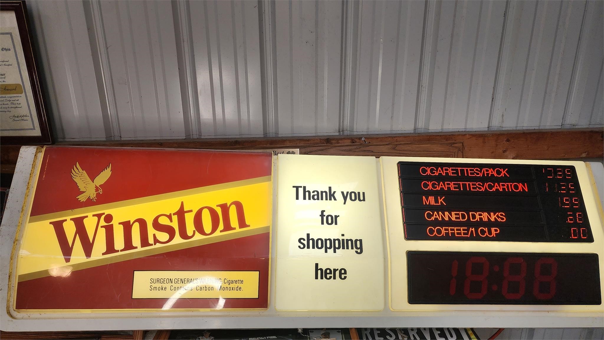 Winston Cigarettes Store Display