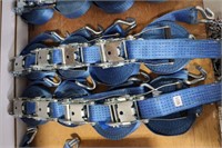 8 - 2" RATCHET BINDERS & 30' STRAPS - AS NEW