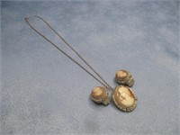 800 Vtgb Hallmarked Cameo Necklace/ Earring Set