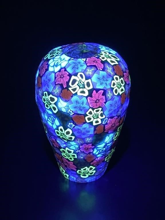 Polymer Clay Covered Glass Vase