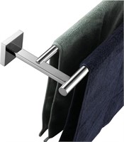 DOUBLE TOWEL RACK WITH SCREWS COLOUR SILVER