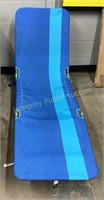 Rio Adjustable Folding Pool Lounger Blue