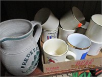 Frederick Pottery Pitcher & Scout Cups Lot
