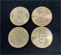 Lot of Four Presidential Dollars