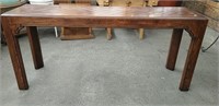 Oak Parquet Style Sofa Table