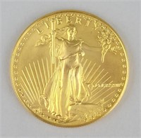 1987 One Ounce Fine Gold Fifty Dollar Coin.