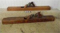 2 – Wooden handled bench jointers: “E. Smith,
