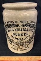 ANTIQUE JAMES KEILLER & SONS STONEWARE MARMALADE