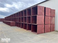 (44) Assorted 4' x 4' x 4' Steel Bins