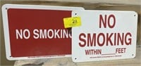 No Smoking Signs, 10x7in