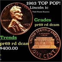 Proof 1963 Lincoln Cent TOP POP! 1c Graded pr69 rd