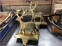 (2) Brass Stocking Holders