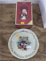 Lenox Mickey Mouse ornament and plate