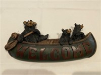 (2) Rivers Edge Bear Welcome Plaque