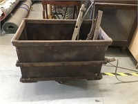 Old Wood Metal Rolling Cart,  Old Tools Bundle