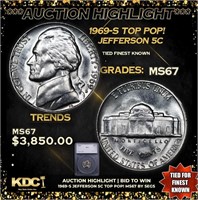 ***Auction Highlight*** 1969-s Jefferson Nickel TO