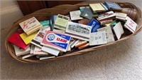 Basket of Vintage Matches Matchbooks