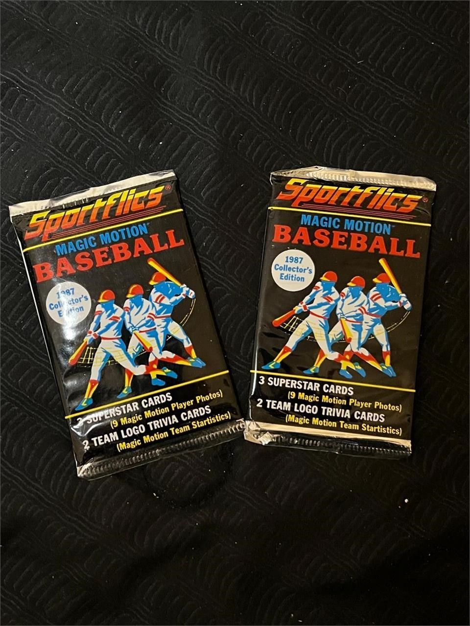 1987 Sportflics Baseball Cards Pack (2)