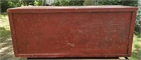 vintage wood toy chest