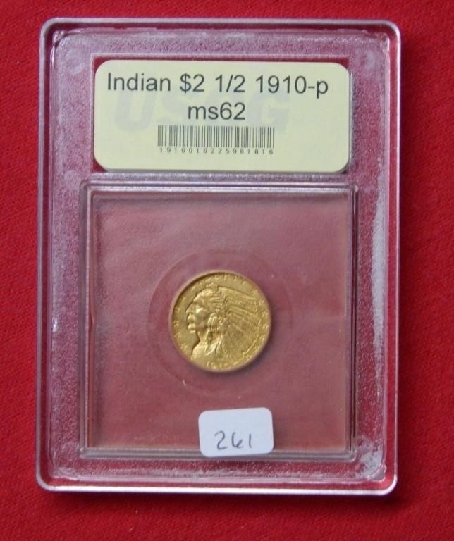 1910 $2.50 Gold Coin   ***