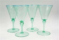 Vintage Murano Glass Wine Glasses