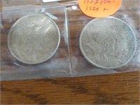 2 Silver Dollars 1922P, 1924 Ea Each x 2