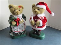 Battery Operated Santa and Mrs Claus Bears